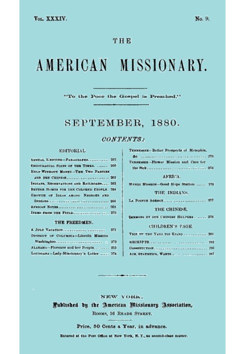 Американський місіонер — том 34, № 09, вересень 1880 р