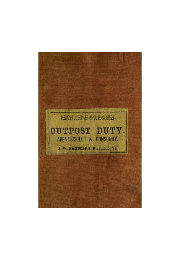 Инструкция для офицеров и унтер-офицеров кавалерии, несших заставную службу