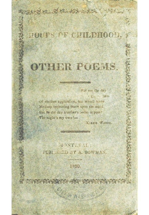 Hours of childhood, and other poems