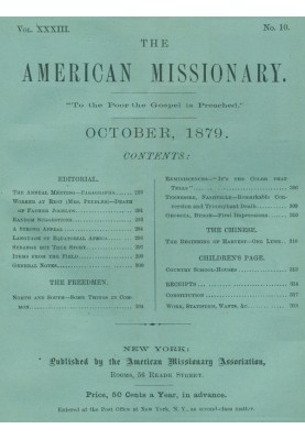 The American Missionary — Volume 33, No. 10, October, 1879