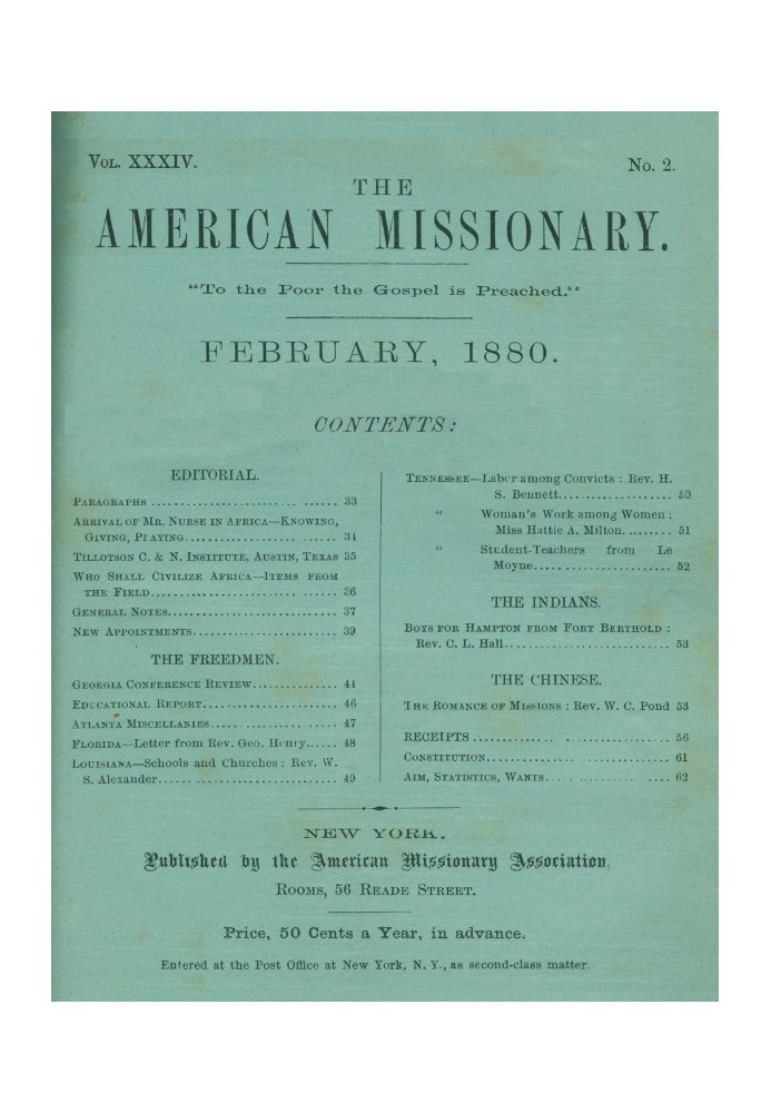 Американський місіонер — том 34, № 02, лютий 1880 р