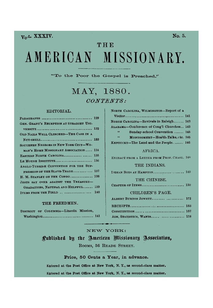 Американський місіонер, т. XXXIV., № 5, травень 1880