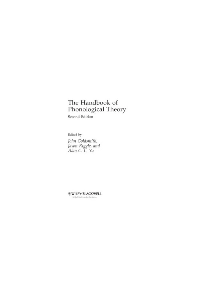 The handbook of phonological theory