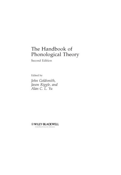 The handbook of phonological theory