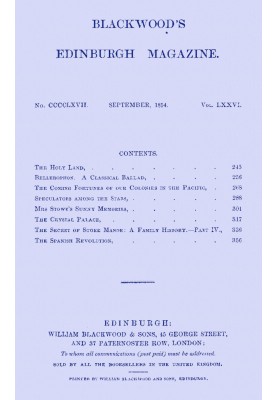 Blackwood's Edinburgh magazine, Vol. 76, No. 467, September 1854