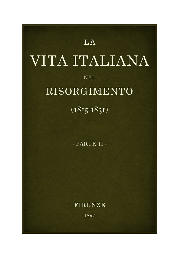 Італійське життя в Рісорджіменто (1815-1831), частина 2 Флорентійські конференції - Історія