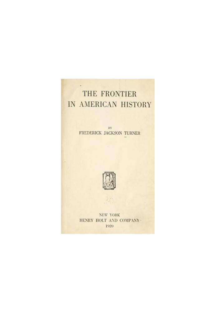 The Frontier in American History