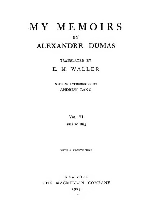 Мої спогади, том. VI, 1832-1833