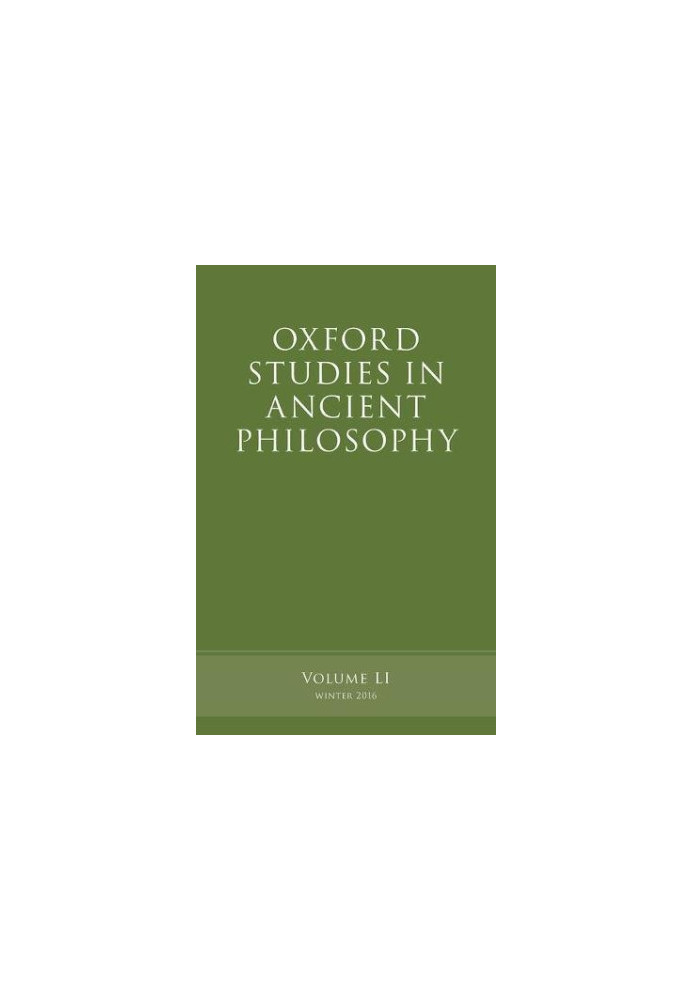 Oxford Studies in Ancient Philosophy, Volume LI