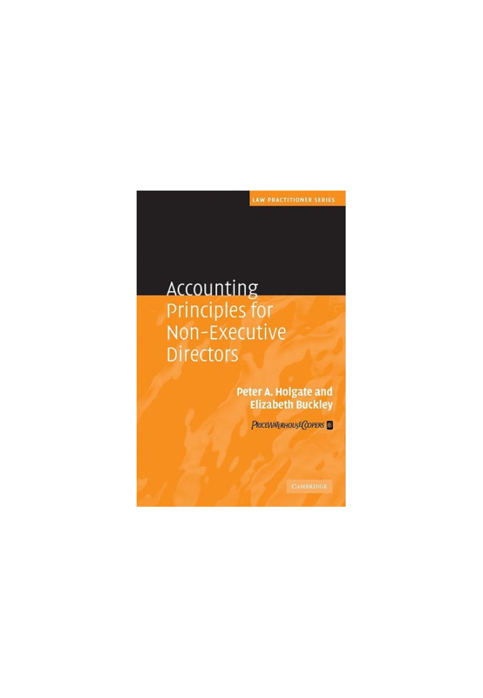 Accounting Principles for Non-Executive Directors (Law Practitioner Series)