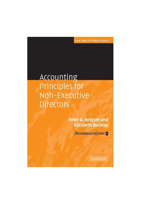 Accounting Principles for Non-Executive Directors (Law Practitioner Series)