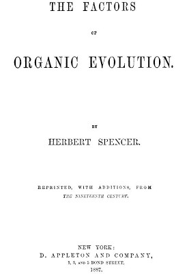 The Factors of Organic Evolution