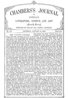 Chambers's Journal of Popular Literature, Science, and Art, No. 733, January 12, 1878