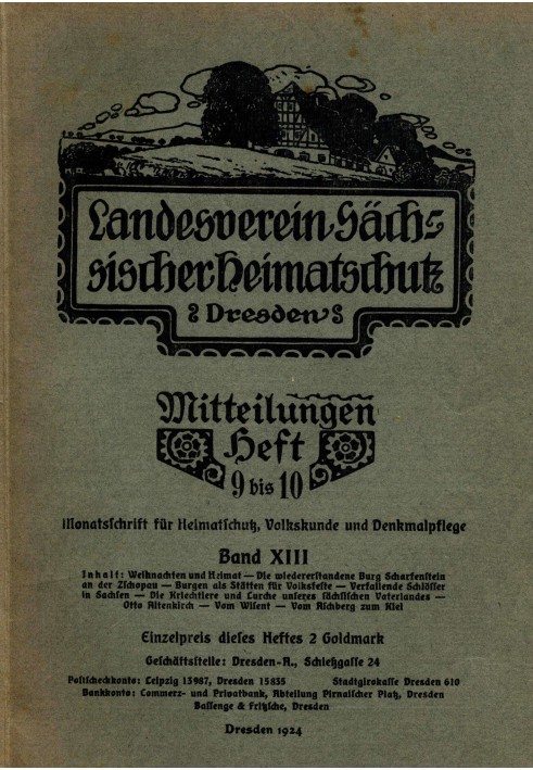 State Association of Saxon Heritage Protection - Communications Volume XIII, Issues 9-10: $b Monthly magazine for heritage prote