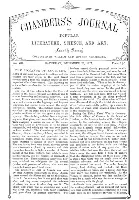 Chambers's Journal of Popular Literature, Science, and Art, No. 731 December 29, 1877