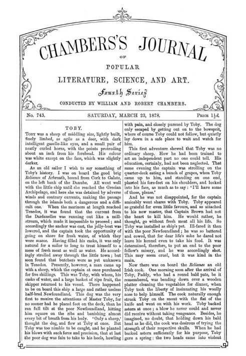 Журнал популярной литературы, науки и искусства Чемберса, № 743, 23 марта 1878 г.