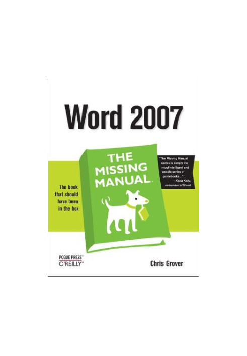 Word 2007: The Missing Manual