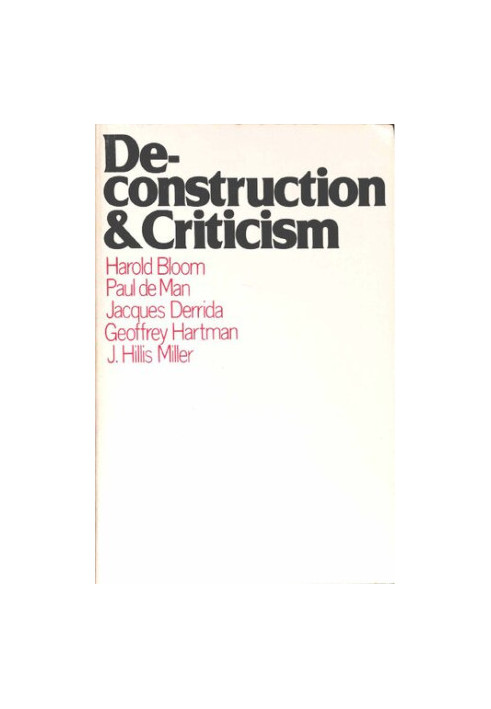 Deconstruction and Criticism