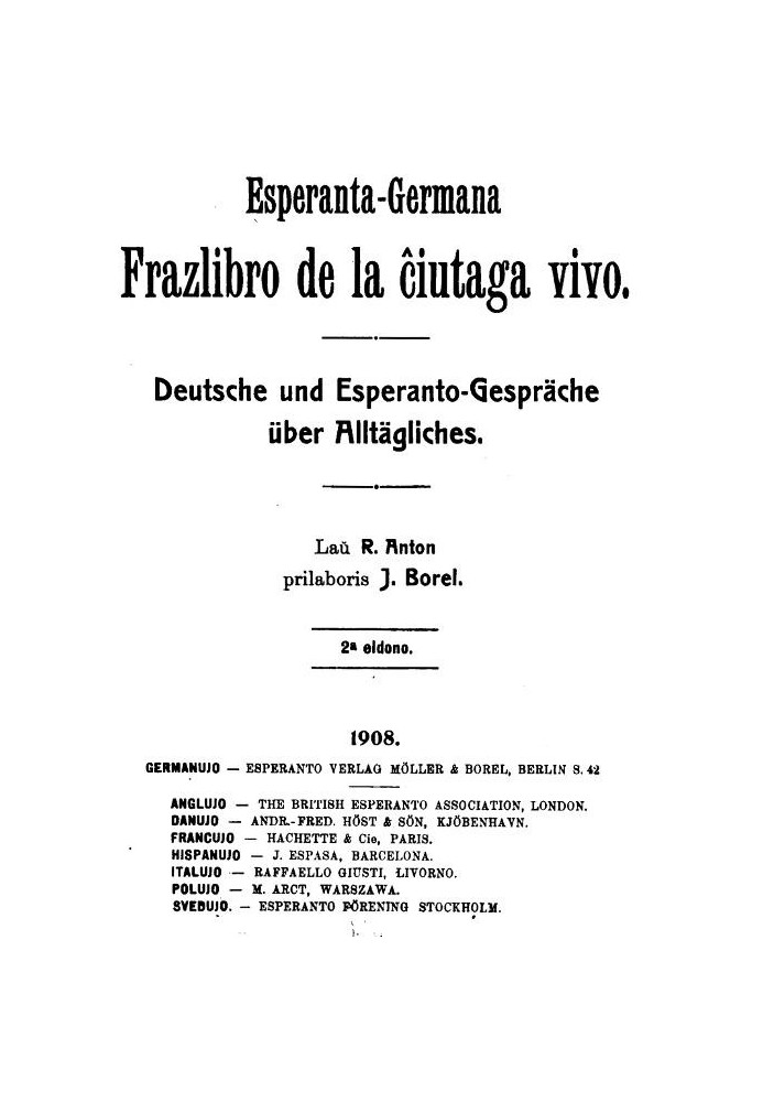 Esperanto-Germana frazlibro de la ĉiutaga vivo Німецька та есперанто розмови про повсякденне життя