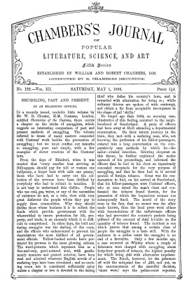 Chambers's journal of popular literature, science, and art, fifth series, no. 122, vol. III, May 1, 1886