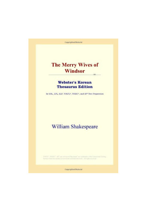 The Merry Wives of Windsor (Webster's Korean Thesaurus Edition)