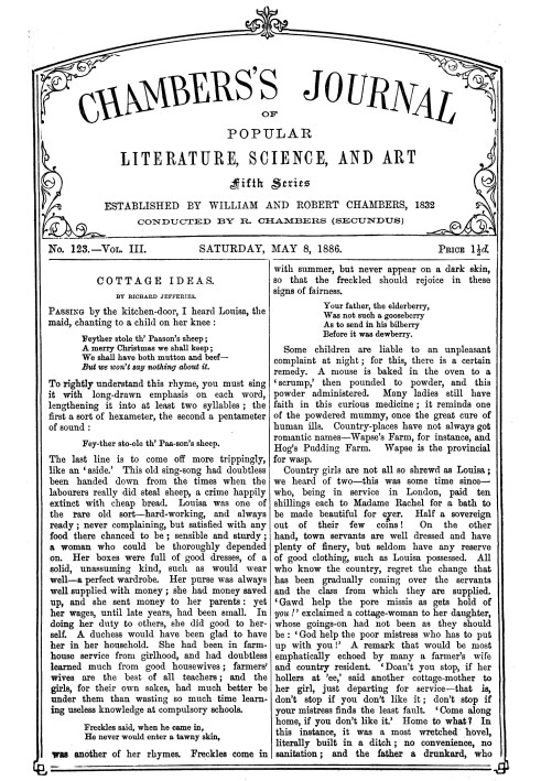 Журнал популярної літератури, науки та мистецтва Чемберса, п’ята серія, №. 123, том. III, 8 травня 1886 р