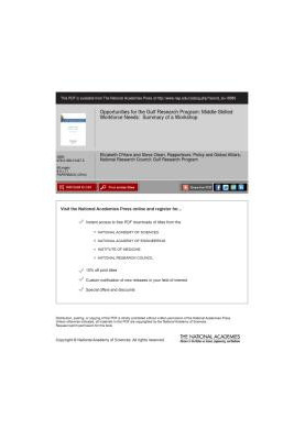 Opportunities for the Gulf Research Program: Middle-Skilled Workforce Needs: Summary of a Workshop