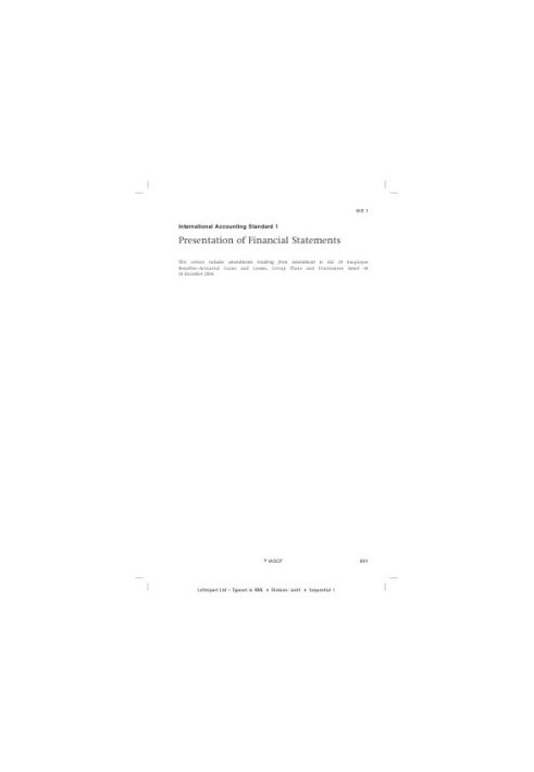 International Accounting Standard 1. Presentation of Financial Statements