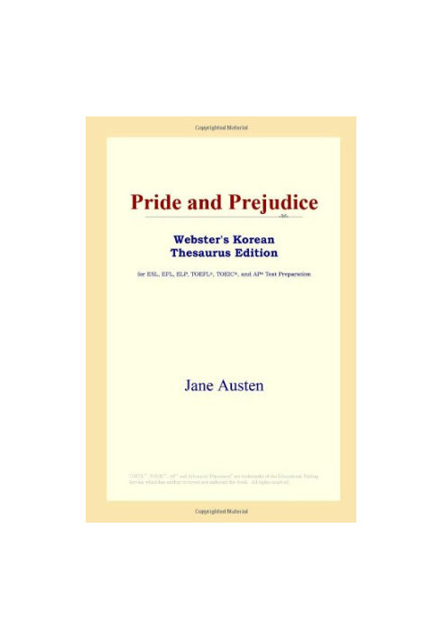 Pride and Prejudice (Webster's Korean Thesaurus Edition)