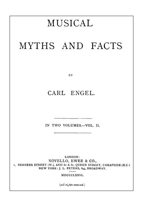 Musical Myths and Facts, Volume 2 (of 2)