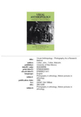 Visual Anthropology - Photography as a Research Method