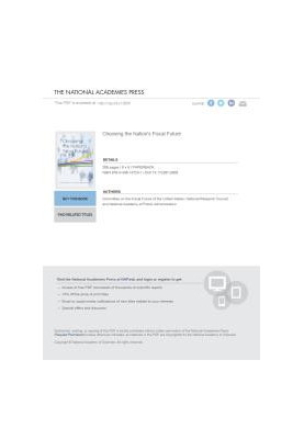 Choosing the Nation's Fiscal Future