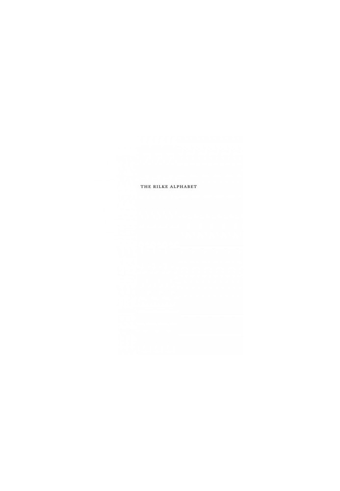The rilke alphabet