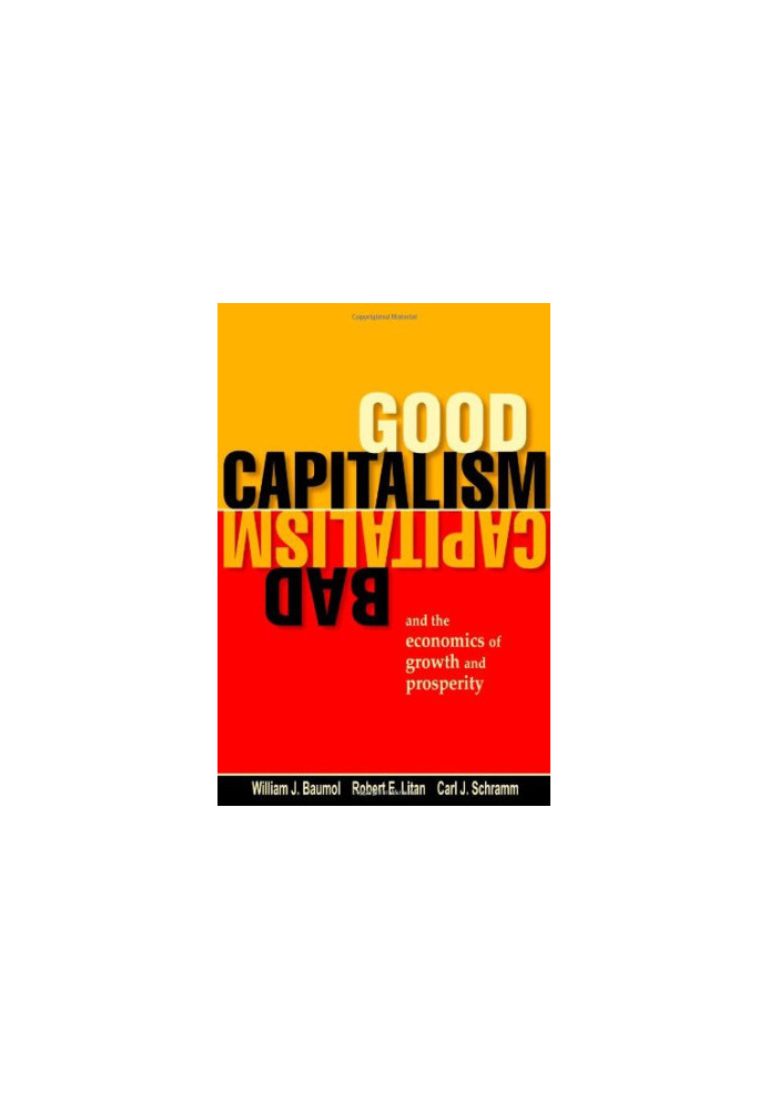 Good Capitalism, Bad Capitalism, and the Economics of Growth and Prosperity