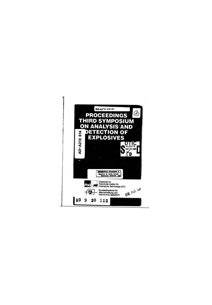 Advances in Analysis and Detection of Explosives - Proceedings of the 3rd International Symposium on Analysis and Detection o