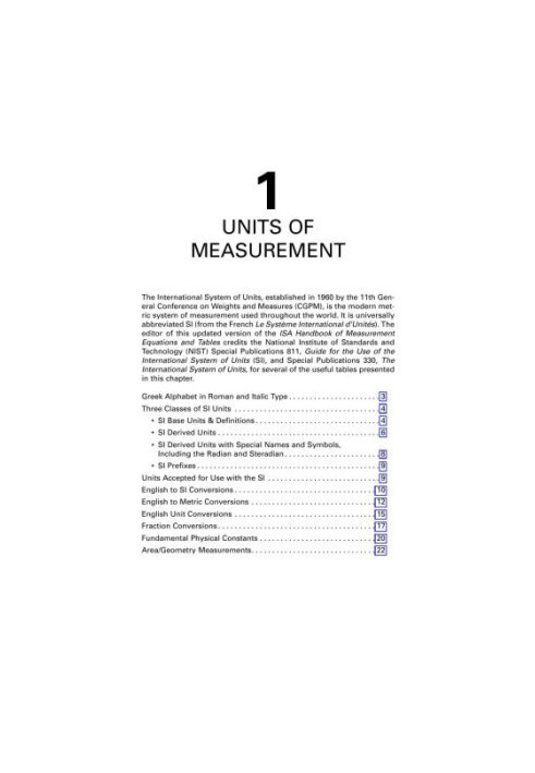 ISA Handbook of Measurement Equations and Tables