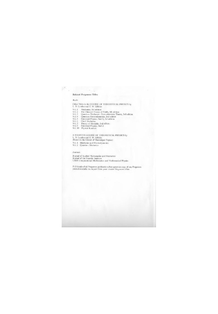 Course of Theoretical Physics, Volume 8, Volume 8, Second Edition: Electrodynamics of Continuous Media