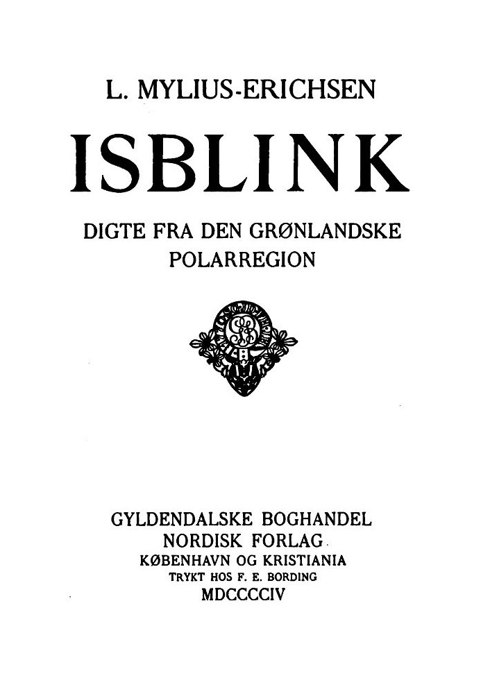 Isblink: Poems from the Greenlandic Polar Region