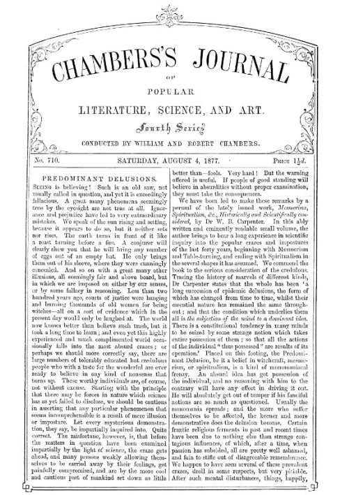 Chambers's Journal of Popular Literature, Science, and Art, No. 710 August 4, 1877