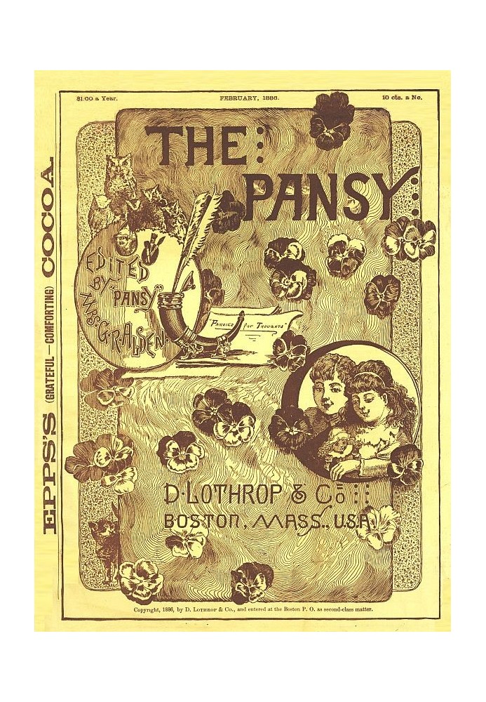 Журнал Pansy, февраль 1886 г.