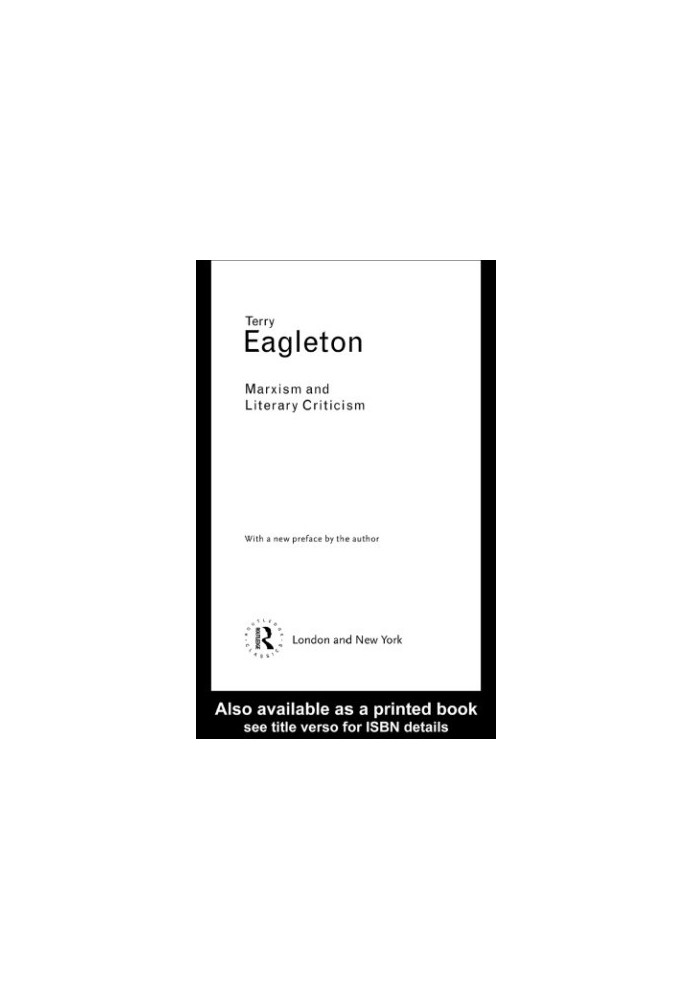 Marxism and Literary Criticism