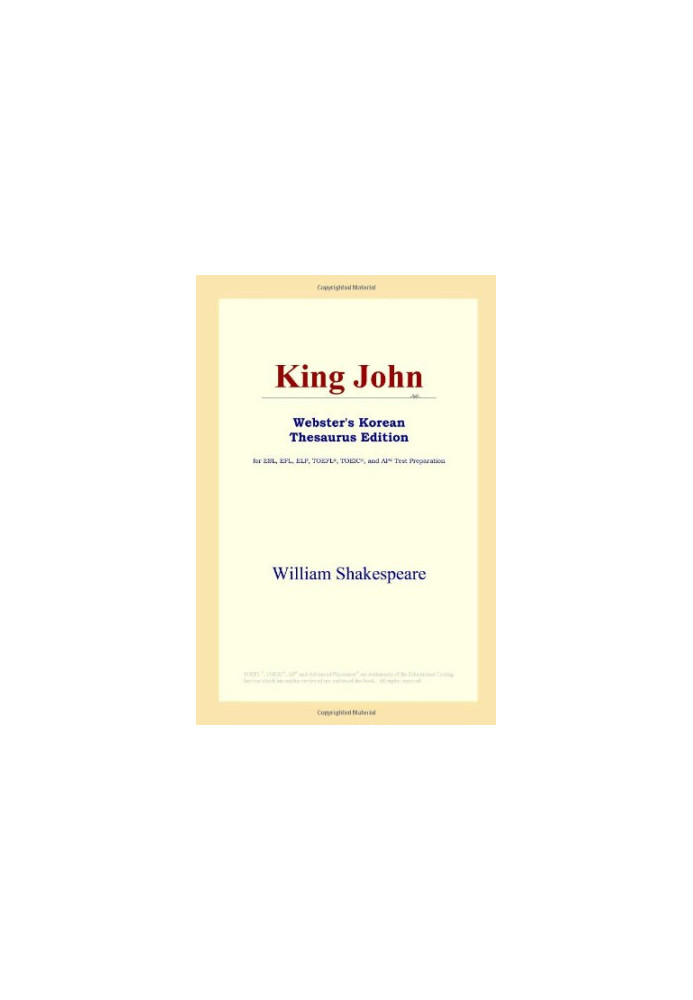 King John (Webster's Korean Thesaurus Edition)