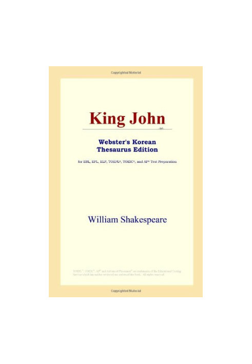 King John (Webster's Korean Thesaurus Edition)
