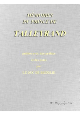 Memoirs of Prince Talleyrand, Volume 5