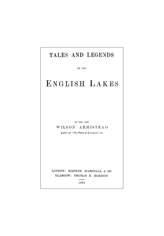 Tales and Legends of the English Lakes