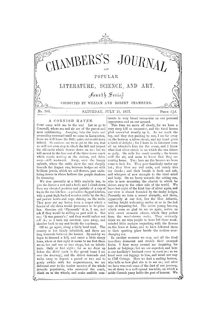 Chambers's Journal of Popular Literature, Science, and Art, No. 708 July 21, 1877