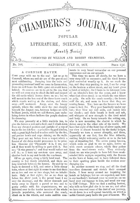 Chambers's Journal of Popular Literature, Science, and Art, No. 708 July 21, 1877