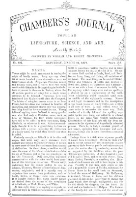 Chambers's Journal of Popular Literature, Science, and Art, No. 691 March 24, 1877