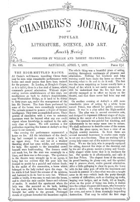 Chambers's Journal of Popular Literature, Science, and Art, No. 693 April 7, 1877