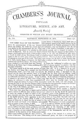 Chambers's Journal of Popular Literature, Science, and Art, No. 718 September 29, 1877